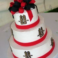 Double Happiness "Double Happiness" symbols are done in hand-piped chocolate, then hand painted in gold.