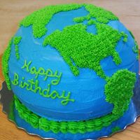 Earth This was fun to do - I downloaded a map of the world and traced the countries onto my "globe" with a toothpick!