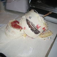 Topsy Turvy (In Action) This was supposed to be my first paid topy turvy cake. Unfortunately, in the car it decided to live up to its name. The cake was three...