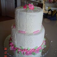 Grandma's Birthday Cake I made this for my grandmother's birthday. This was originally the back of the cake, but DS's fingers made it the front. The...