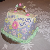 Purse Cake Butter cream icing with mm fondant accents