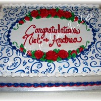 Raspberry And Cobalt Blue Shower I wasn't thrilled with the colors and I how I used them. Stenciled background design.