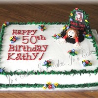 50Th Here Lies My Youth MMF tombstone and woman, Oreo crumb dirt