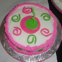 1St Birthday This one was for my niece to dig in. buttercream with fondant accents