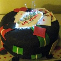 Viva Las Vegas For a friends Las Vegas themed party. Sorry for the poor quality, it was 2am and the lighting was terrible. Chocolate cake covered in...