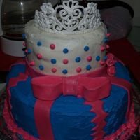 75Th Birthday Cake I made this cake for my Grandmother's 75th birthday. This is the most work intensive cake that I've done. It was my first stacked...