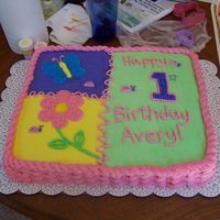 1St Birthday Cake I wanted to think all the other ladies on here for the ideas on how to do this cake. The sides are done with basketweave.