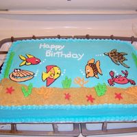 Under The Sea Cake Client wanted a cake that had fish on it so this is what I came up with after looking at many fish/ocean cakes on here. I tried the FBCT,...