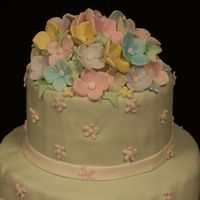 Close Up Of The Flowers All made from fondant.