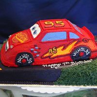 Lightening Mcqueen I made this 1/4 sheet cake with the 3d Cruiser pan on top for my nephew's 7th birthday. It was my first 3d car, but I think it turned...