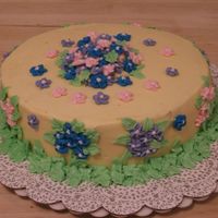Spring Flowers! This is my Course 1 Final, from the book. I missed the last class, so I made the cake on my own. It was a lot harder than using my practice...