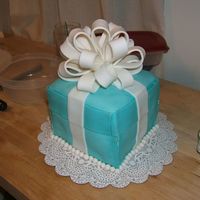 Tiffany Birthday Cake Wow! This was a feat. It's what I envisioned, just not nearly the quality I hoped for! I'm giving up on fondant for a while. This...