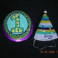 Stripes And Dots This was for a 1st birthday to match the hat. I decided at the last minute to do the FBCT for the #1. This is a 6' smash cake for the...