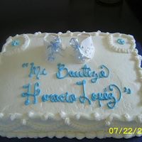 Three Milk Cake With Fresh Fruit. BOOTIES WERE MADE OF PASTILLAGE AND ROYAL ICING.