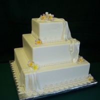 Simple Elegance This was my first time covering squares. They can be kind of tricky. I was pleasantly surprised with the outcome. The fondant is mmf with...