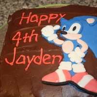 Sonic Cake Last minute Sonic the Hedgehog birthday cake for my nephew. My sister called me Thursday night wanting the cake for Friday dinner, so I...