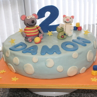Toopy And Binoo Made this for my cousin's son. Turns out Damon's a big Patchy Patch fan. It was a 12" cake that took more work than a tiered...