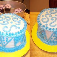 Upside Down Method Cake Practice I experimented with the upside down method and found it to work GREAT! I had the most beautiful clean sharp edges! I got a bit carried away...