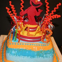 Elmo Birthday Cake This is my son's 3rd Birthday Cake. He kept on asking for a blue cake with Elmo. My cakes continue to be that of a novice; but...