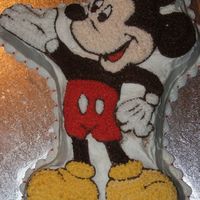 Mickey Mouse Birthday Cake Mickey mouse birthday cake using wilton cake tin. Using buttercream on a chocolate mud cake