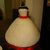 Bridal Shower Doll Wedding Dress Bridal Shower Wedding Dress 3-D cake. The cake is chocolate, mmf and crystal sprinkles. I made cupcakes with doves to go along...