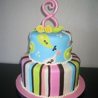 Katie's Birthday Satin Ice fondant and decorations. A few mistakes, but the little girl loved it and was soooo excited! That's what makes it fun! Also...