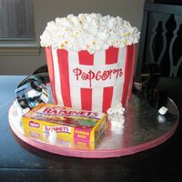 Popcorn Tub Birthday Like many I have seen on here. Mini marshmellow popcorn. Was a lot of fun to make!