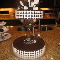 Chocolate Martini Cake This was a chocolate cake for a friend's martini themed 40th birthday party. I found the giant martini glass at World Market and...