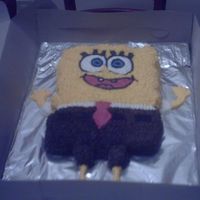 Spongbob made from all bc. You cant see the socks & shoes. I think it came out pretty good. It took me about 6 hrs at least to make it.