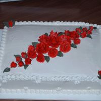 Red Roses This was cake number two from the "nightmare weekend"!!!! It was incredibly hot, but I was able to manage this one a bit better....