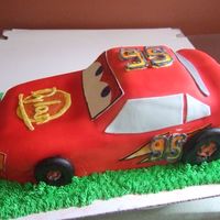 Cars Lightning mmf buttercream, marble cake
