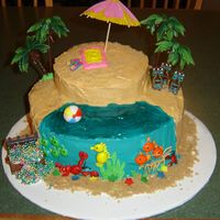Tropical Island I donated this cake to Rely For Life and it raised $100!!!!!