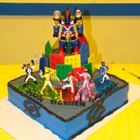 Power Rangers I got the idea from a lot of cakes on CCC!!! Thanks everyone! It had an accident on the way to the party! It messed up the borders around...