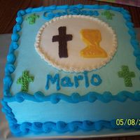Mario's Communion Mario designed his own Communion cake by drawing me a picture of what he wanted it to look like. It matches his older sister's...