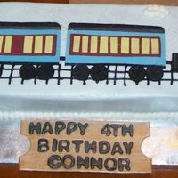 Polar Express Buttercream with fondant replica of the polar express. Measured 6x30"