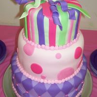 Cake1.jpg This cake was all MMF made for my daughter's 2nd birthday. I got the idea from several of the cakes on this board...thanks!