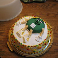 M & M Girl Buttercream and chocolate paste - wish the legs and arms had turned out better-rushed at the end.