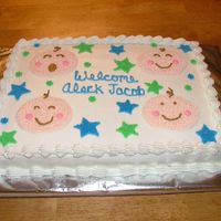 Baby Face Shower Made this to match the Plates and Napkins for a Baby Shower.