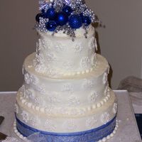 Winter Themed Wedding Cake 
