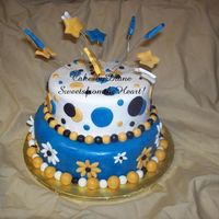 Stef's 17Th made this for my daughter's 17th birthday. she loves funky colors!...all fondant accents.