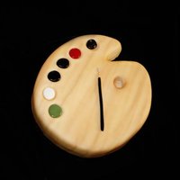 Artist Palette Carved to look like a artist palette....covered in fondant and airbrushed detail.