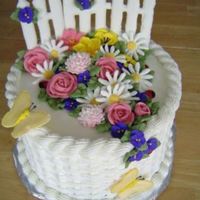 Course 2 Floral Cake Wilton course 2 demo cake