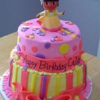 Dora Buttercream iced, fondant accents. AshV design.