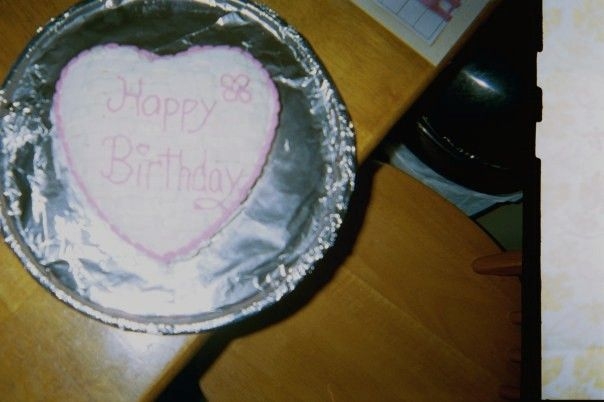 Birthday_Cake.jpg This cake was made for a friend of mine for her 88th birthday. It was my first time writing on a cake...so please excuse the crookedness...