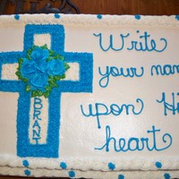 Dedication I made this cake for a baby when he was dedicated.