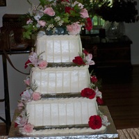 Square Wedding Cake I had a lot of fun with this cake.