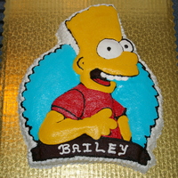 Bart Simpson This cake and icing was for a boy with a lot of food restrictions. He was trilled to have a decorated birthday cake.
