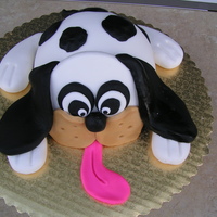 Black And White Puppy Puppy is all cake covered fondant. I had so much fun making him.