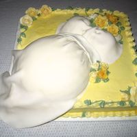Mommy To Be Belly My first attempt at the "Belly Cake" Too much yellow but still turned out pretty good. I used MMF for the roses and the dress and...