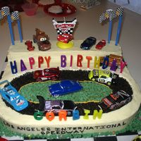 Disney Cars Thanks to mopsy for the inspiration. This was fun. The little boy wanted cars and he wanted his cars to be on it. For a 6 year old he was...